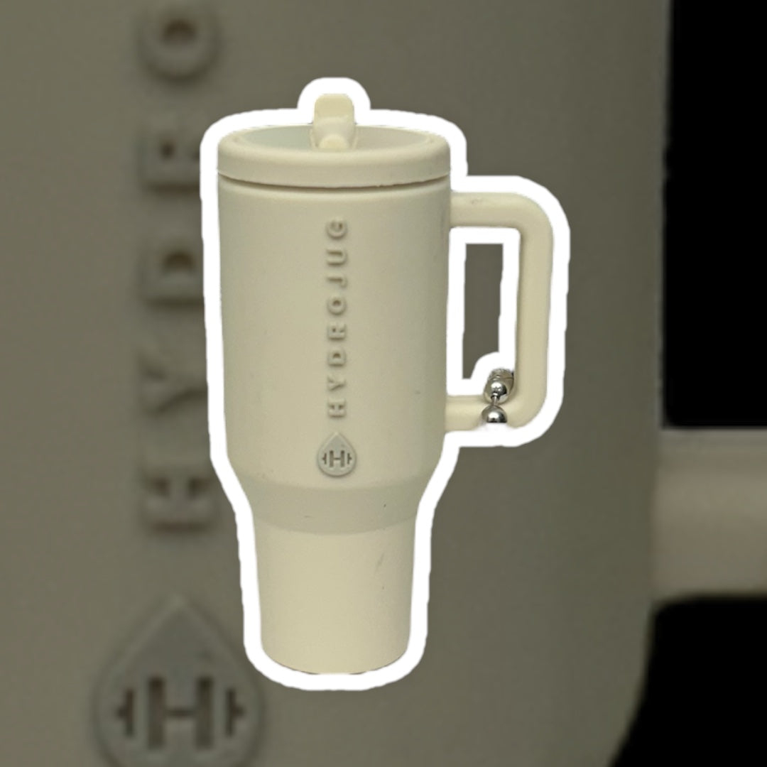 Cream HydroJug Keychain