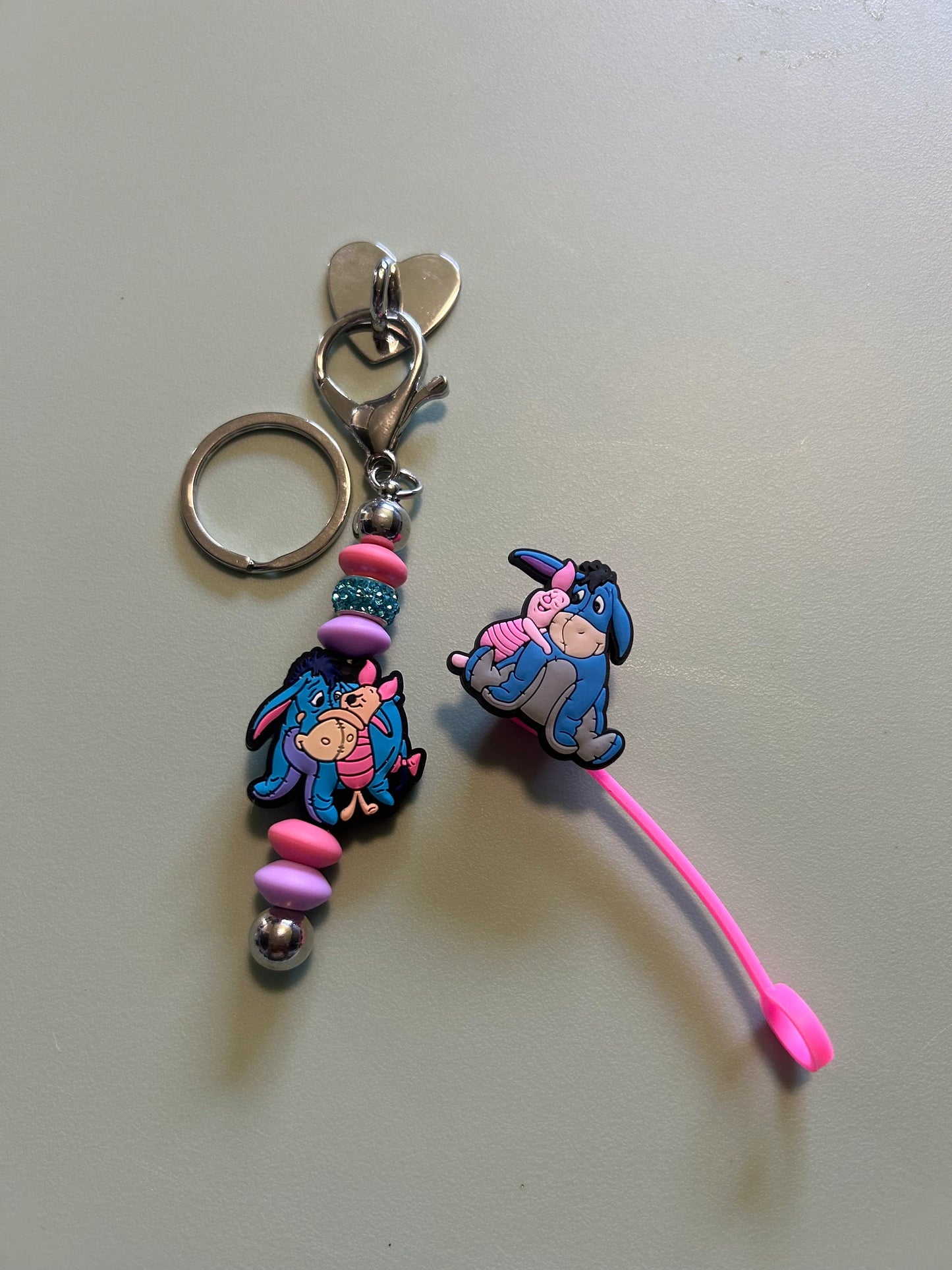 Donkey and Pig Charm Set